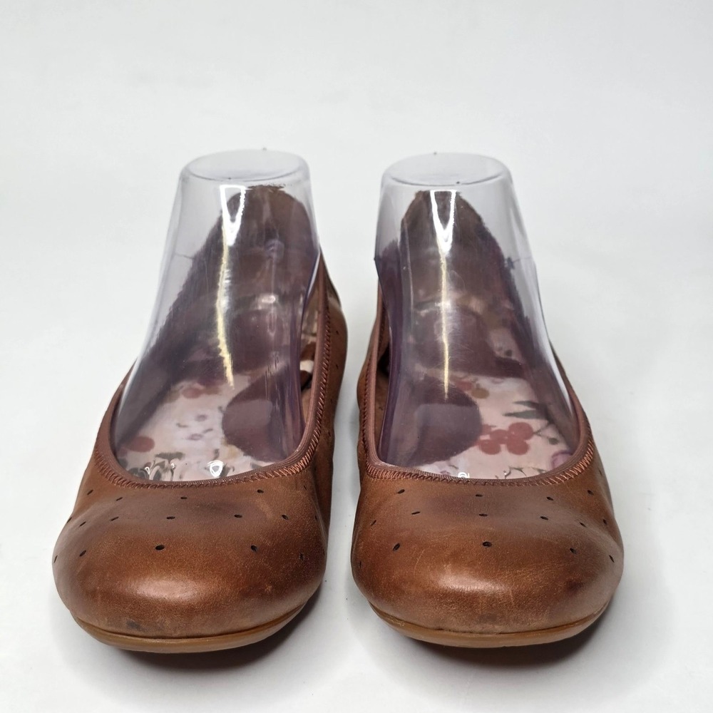 Born Ballet Women's Size 9 Brown Tan Leather Flats Loafers Slip On Comfort Shoes - Picture 11 of 12